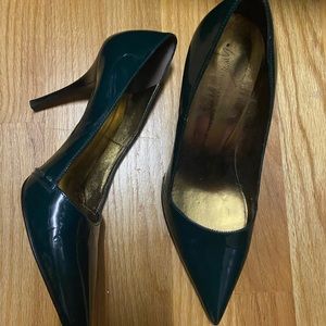 Giuseppe Zanotti forest green heels